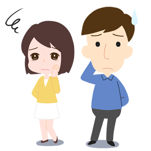 よくあるトラブル悩んで困っている男性