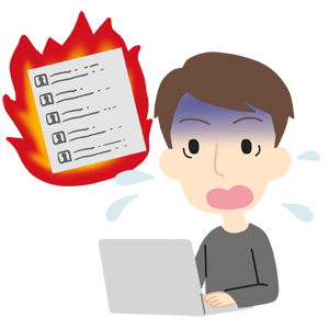 SNS対策(Twitter,Facebook他）炎上して困っている図